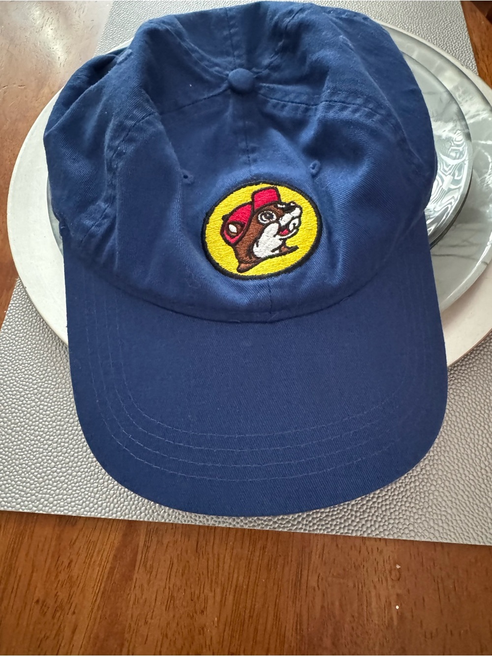 Buc-ee's Blue Baseball Cap with Embroidered Beaver Patch kids